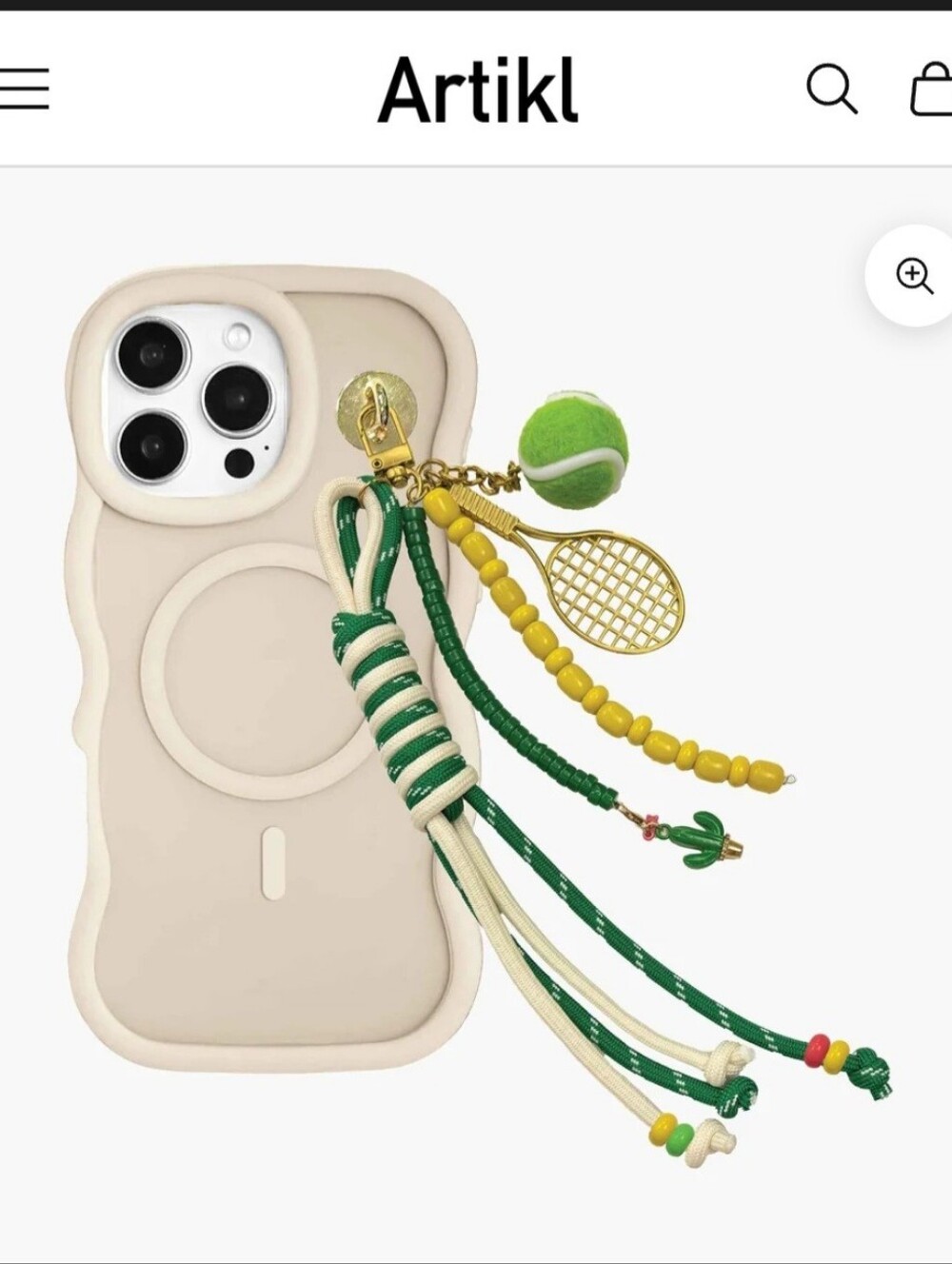 Tennis Charm Phone Keychain/ Bag Charm- Green - Picture 9 of 10
